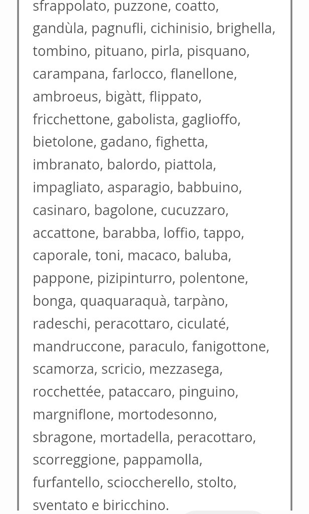 FAttiani's tweet photo. Appena scoperta la lista di parolacce desuete fatta da Umberto Eco, grazie a un podcast di Alessandro Barbero ✴️ https://t.co/pnPO0XhrhU