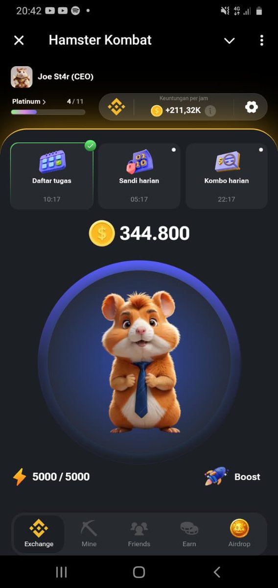 JoeSt4rr's tweet photo. JOIN HAMSTER KOMBAT

https://t.co/dkr5NUnk4q

#HamsterKombat #HamsterCEO #HamsterKombatCoin https://t.co/JUNcgX5Jg2