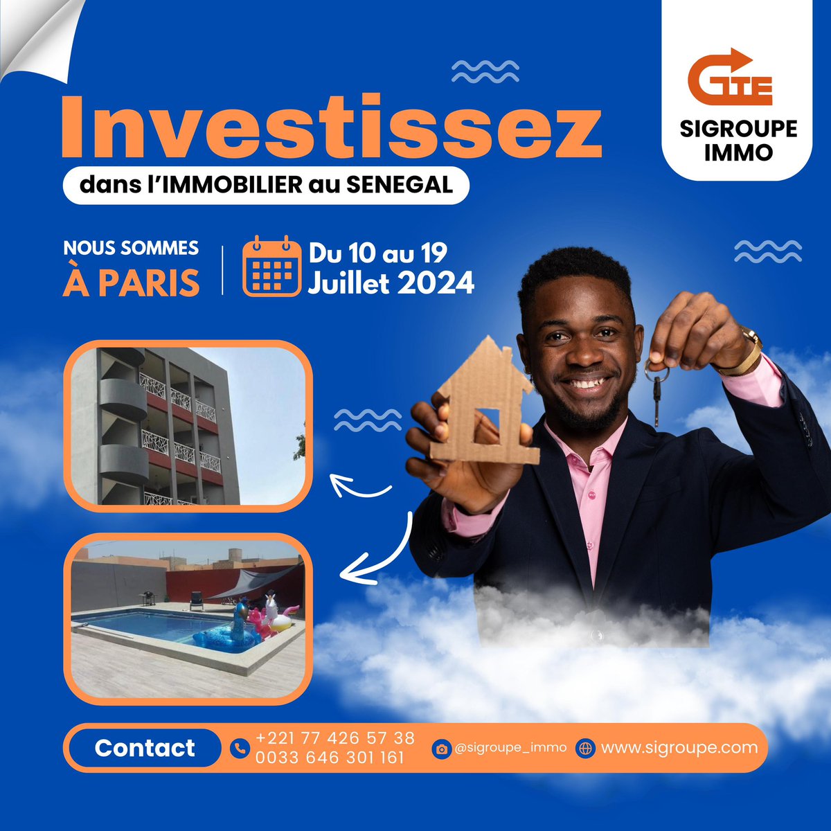 Sigroupeimmo's tweet photo. 📢 SIGROUPE IMMOBILIER VOUS INVITE À UNE CONFÉRENCE EXCEPTIONNELLE À Paris📢

🗓 Date : 10 au 19juillet 2024
📍 Lieu : PARIS

#InvestissementImmobilier #Paris #SigroupeImmobilier #Conférenceparis #OpportunitésImmobilières #InvestirEnAfrique https://t.co/NcmgOjV9EO