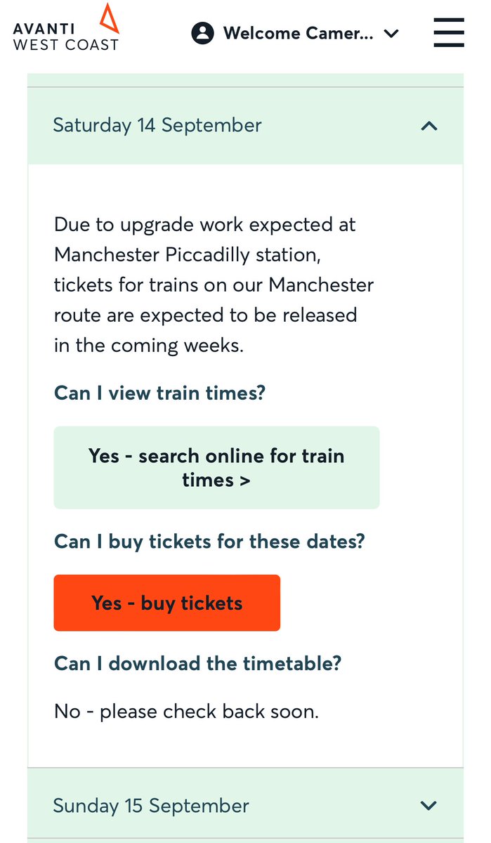 CamBrooks9's tweet photo. @heyroberts1 @AvantiWestCoast Sounds like tickets going on sale for this weekend has been pushed back again https://t.co/uRE0kO8fr1