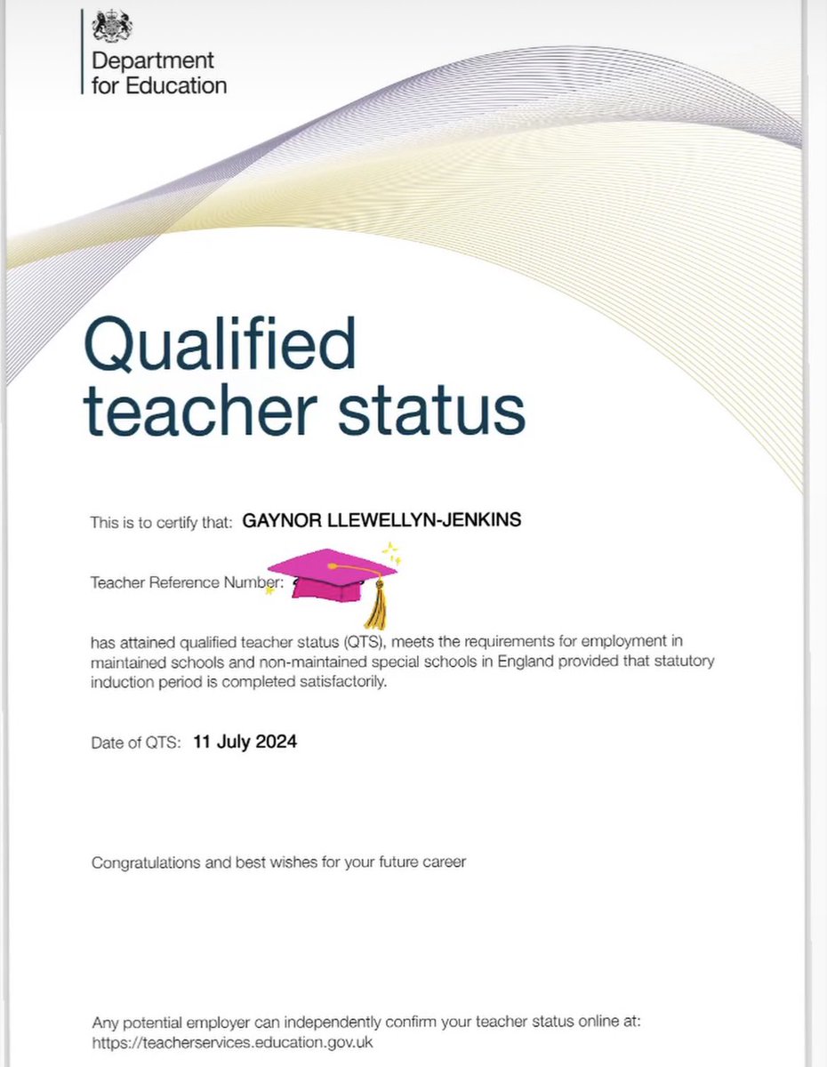 I did it… probably the hardest, yet most rewarding 8 months of my life 🫶 #teacher <a href="/uochester/">University of Chester</a> PGCE complete 🥰👌