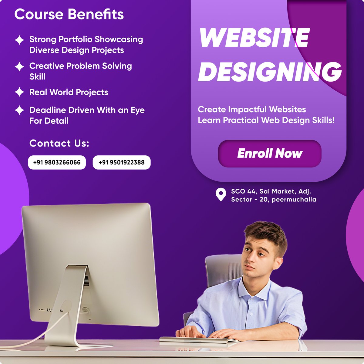 EasyWebSolutio2's tweet image. Master the art of web design with Easy Web Solution's comprehensive course! Learn to create stunning, user-friendly websites and take your skills to the next level. #webdesign #learntocode #easywebsolutions #webdevelopment #designcourse