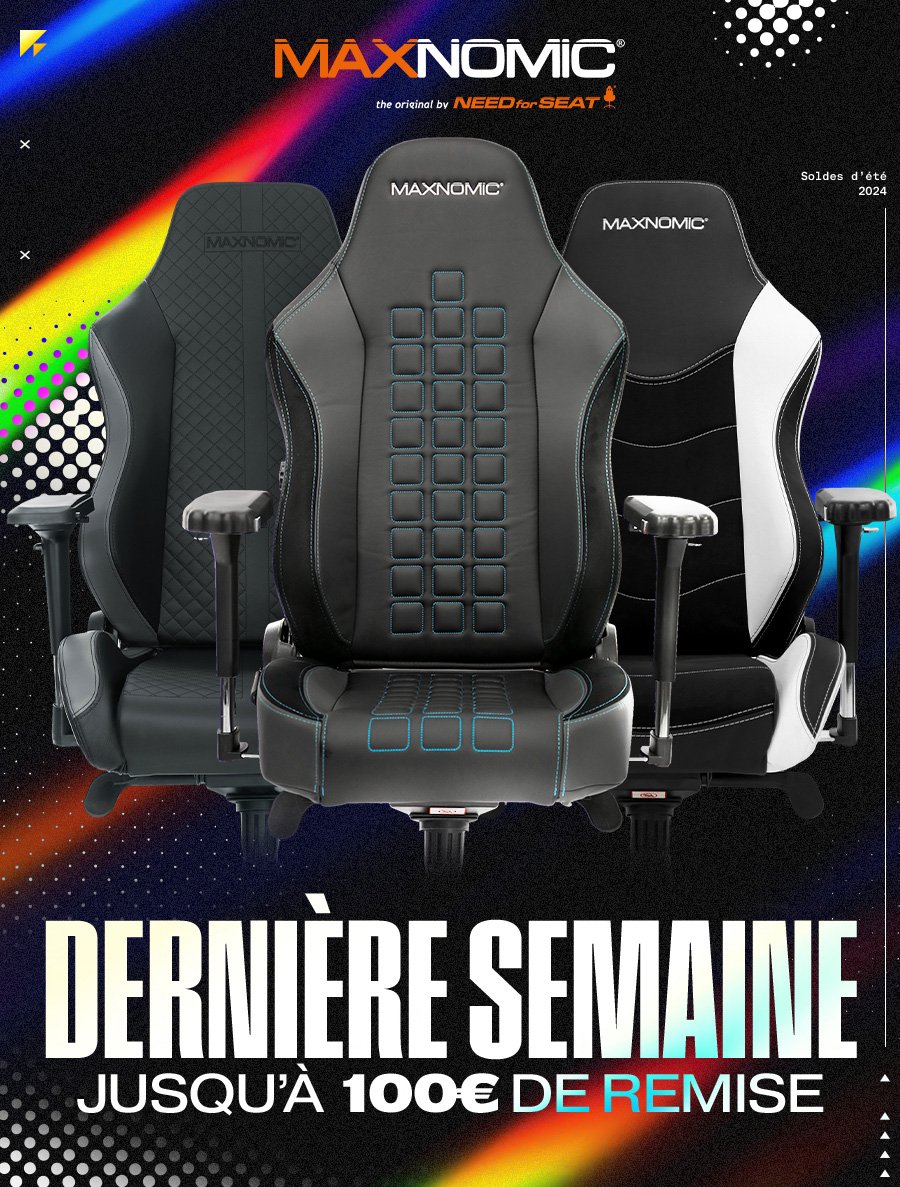 🏖️ SOLDES D’ÉTÉ MAXNOMIC 🏖️

Plus qu'une semaine pour profiter de nos meilleures offres :
💸 Jusqu’à 100€ de remise
🤩 Des promos sur toutes les tailles
🎁 La personnalisation à -60%

Tous les bons plans ici ▶️bit.ly/45YLZcD