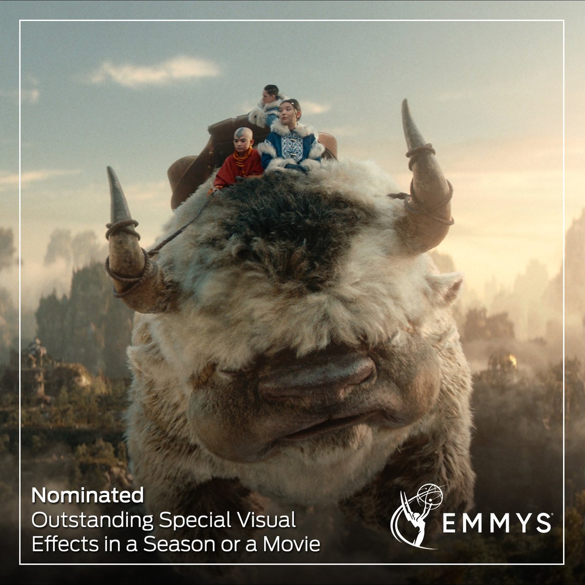 Framestore's tweet photo. A HUGE congratulations to our artists, producers and technologists whose work landed four #Emmy nominations today. 

Avatar: The Last Airbender, The Crown s6, Fallout and Loki s2 are all in the running for an award thanks to their stunning #VFX work. https://t.co/a64SdxkOTv