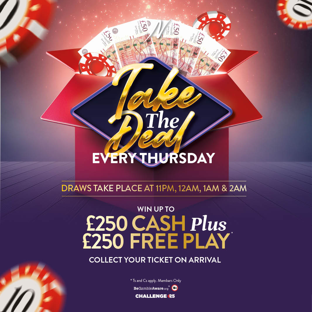 Take the Deal lets you unveil mystery boxes with 10 different prizes  😱 

You can keep your prize or pick another box - If the new box has a higher value, you can choose again or take the prize... But if it's lower, you lose 💥