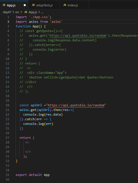 r_a_khanal444's tweet photo. Day 47 of learning javascript 
Today I learnt about the api integration with axios api in react.js
#day47 #60DaysOfJs #learningwithkucc https://t.co/B5Z8HW6FoM