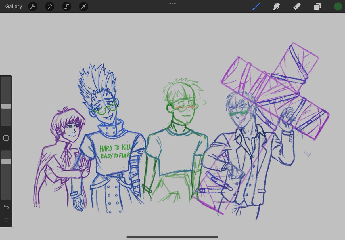 retrodaft2art's tweet photo. More late night #trigun wips 
#Vash #Legatobluesummers #Merly https://t.co/xH2vvczONM