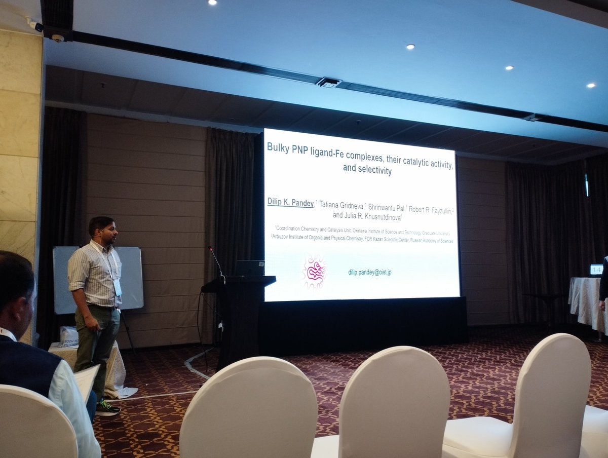 Coordination Chemistry and Catalysis Unit (@khusnutdinovau) on Twitter photo Final talk from our group by <a href="/aspirantdilip/">Dilip Pandey</a> about iron pincer hydrogenation <a href="/Icomc2024/">ICOMC 2024</a> #icomc2024 Final talk from our group by <a href="/aspirantdilip/">Dilip Pandey</a> about iron pincer hydrogenation <a href="/Icomc2024/">ICOMC 2024</a> #icomc2024