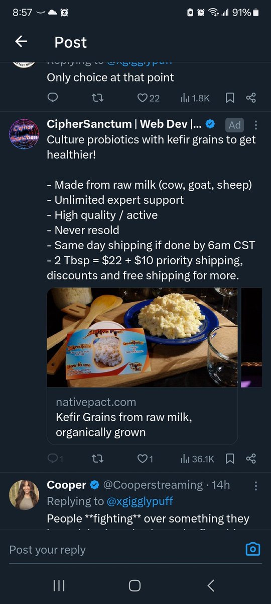 Zombmomb's tweet photo. @xgigglypuff This ad being in the replies of this. 🤣 https://t.co/GpOp1qGWtQ
