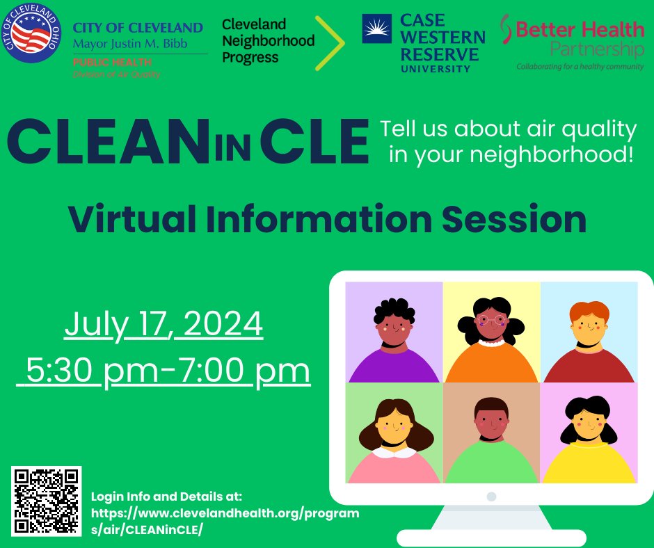Air monitoring sensors are being placed throughout Cleveland, and we want your input! Join us tonight for a virtual community discussion to learn about the recommendations, common themes, and next steps!

Learn More: clevelandhealth.org/programs/air/C…