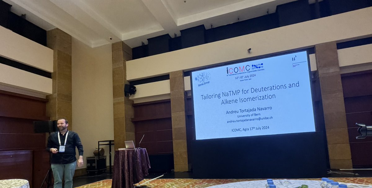 EvaHeviaGroup's tweet image. Super proud of our @antorna rocking the stage at @Icomc2024 with his #sodium amide catalysed #deuterations and alkene #isomerisations @DCBPunibern Watch this space to find out more about Andreu’s next steps!👍💪