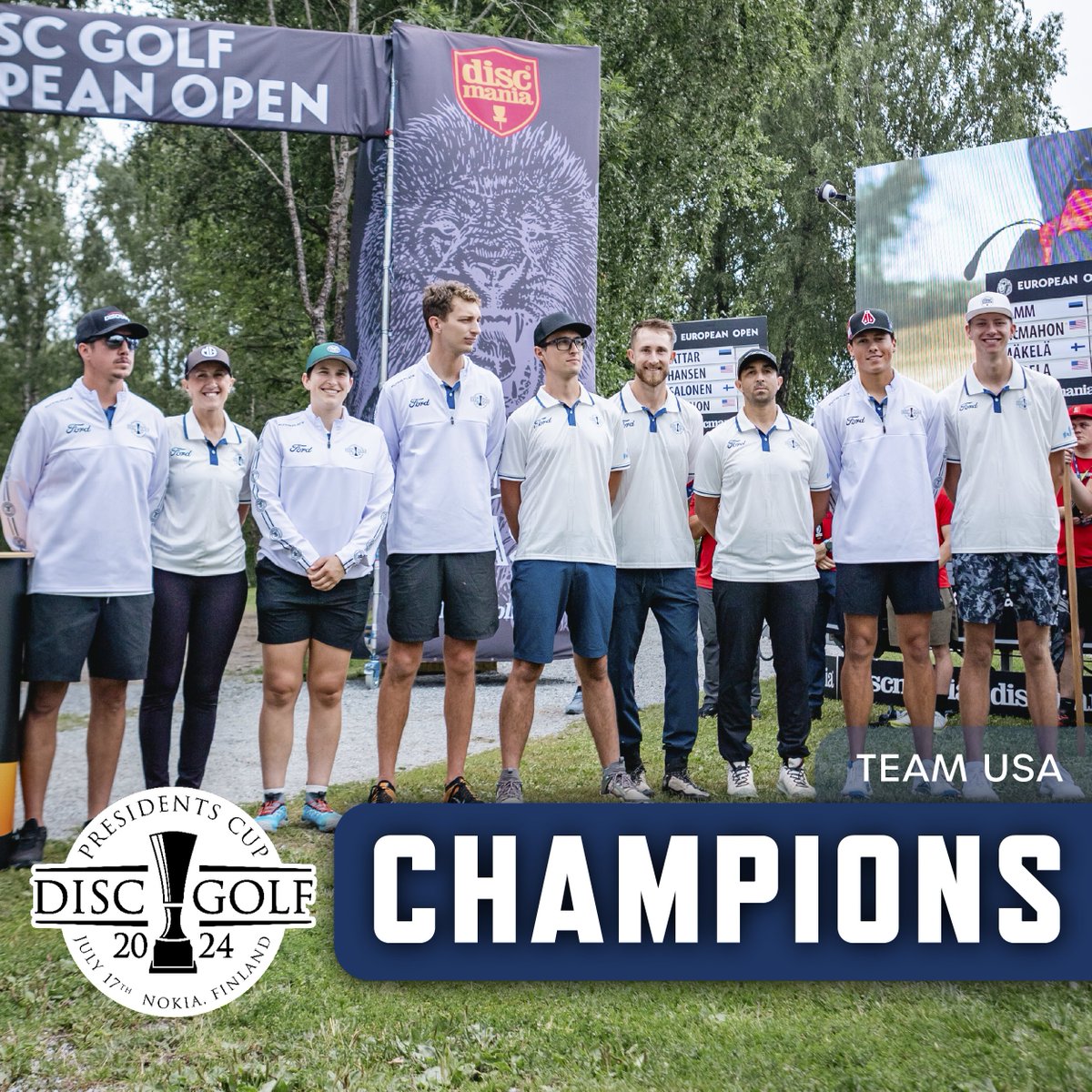 DiscGolfProTour's tweet photo. And still undefeated!! Team USA wins the 2024 Presidents Cup 🇺🇸 https://t.co/oAEZ7Mvjnv