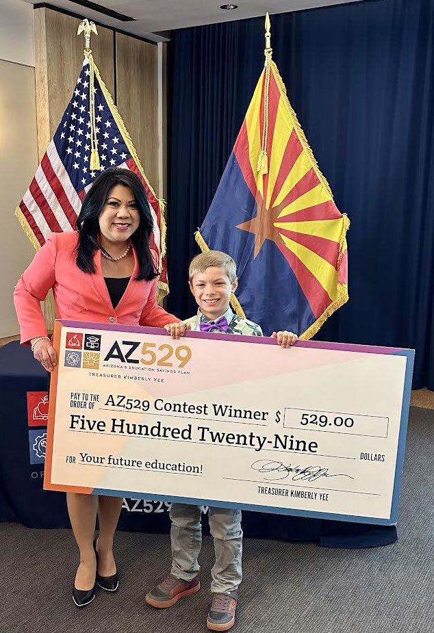 AzCharters's tweet photo. Congrats to the 10
winners of the #AZ529 “My Picture-Perfect Career" Photo Contest! Special shout out to #Arizona public charter students Noah from @ChallengeChart1 &amp; Connor from
@LeadEdgeAcademy 
Read more here: https://t.co/FpNNLM3FJj @AZCharterBoard @charteralliance https://t.co/5Ya3akoeX0