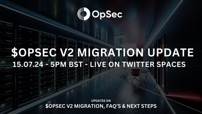 OpSec Migration Update:

n addition to last night’s AMA, we invite users to the $OPSEC Migration Process.

All users who migrate within 24 hours will be compensated with additional tokens on the new contract.

More information: migration-opsec.computer