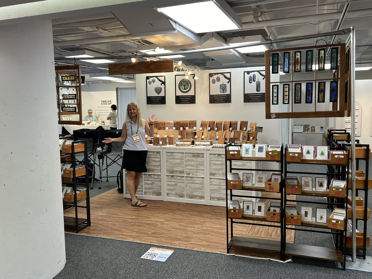 GlimmerGlassGft's tweet photo. Off &amp; running for day 1 of the @AmericasMartATL wholesale gift show. 

It’s been busy so far and we have already added some new stores to our community

We hope you all have a #Glimmering day. 

#wholesale #handmade #handmadejewelry #greetingcards #art #madeinusa #MakeLifeGlimmer https://t.co/tofbsxgMuG