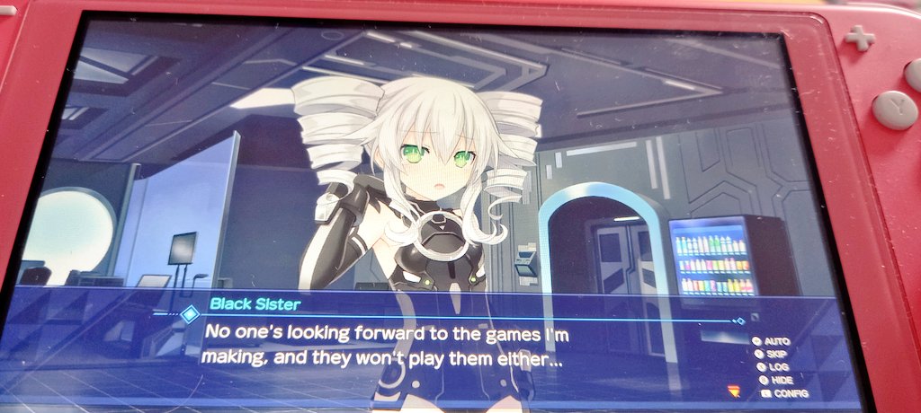 Nayuleska's tweet photo. Time for some Neppy love with #Neptunia #GameMakerREvolution Uni needs a confidence boost but my fave Nepgear offers to do everything instead https://t.co/G3VuXj66R1