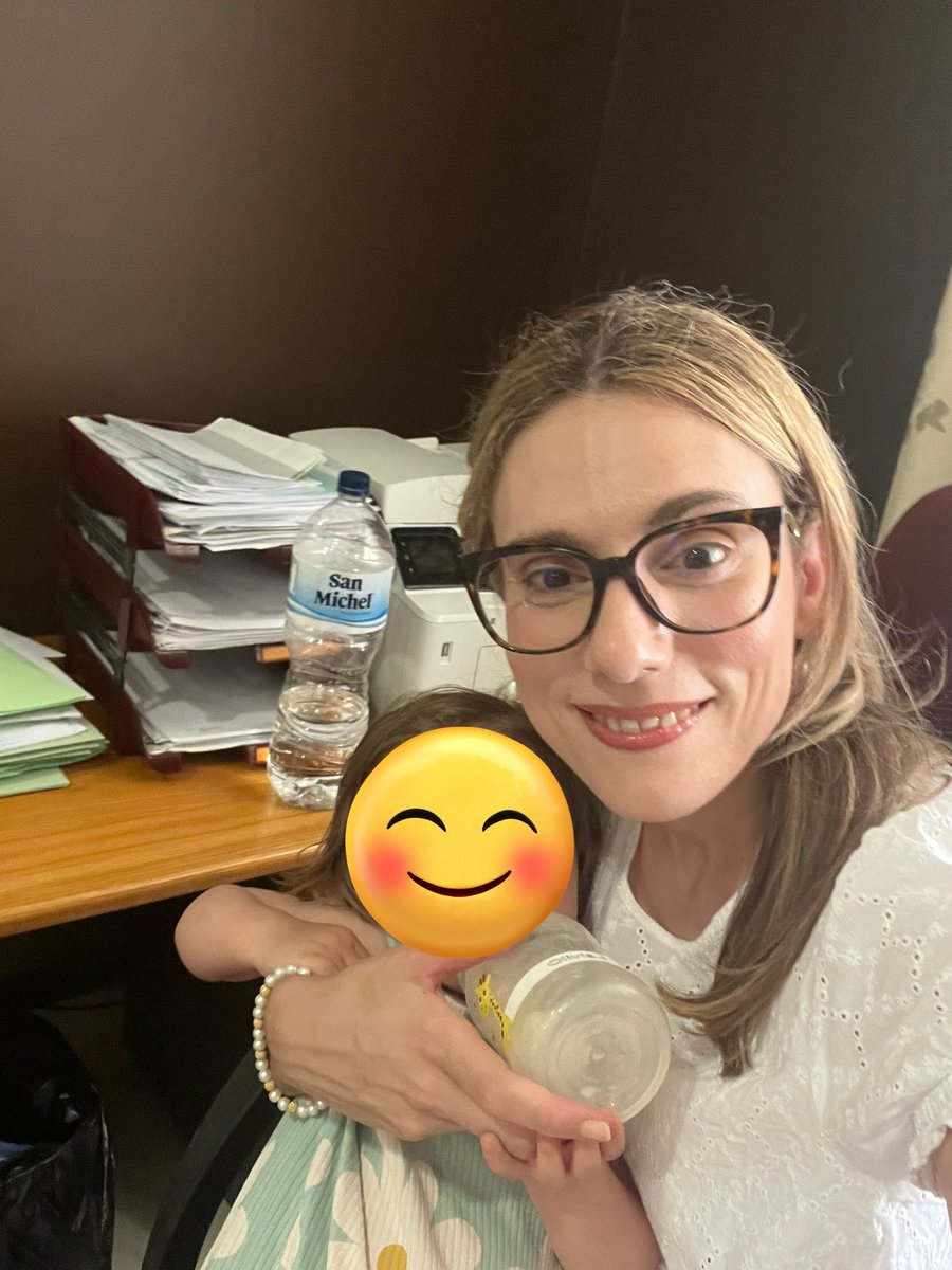 MangionLegal's tweet photo. #mummywork right before starting #officework . Let’s normalise this. #WorkLifeBalance #workingparent https://t.co/2quqj0A9Do