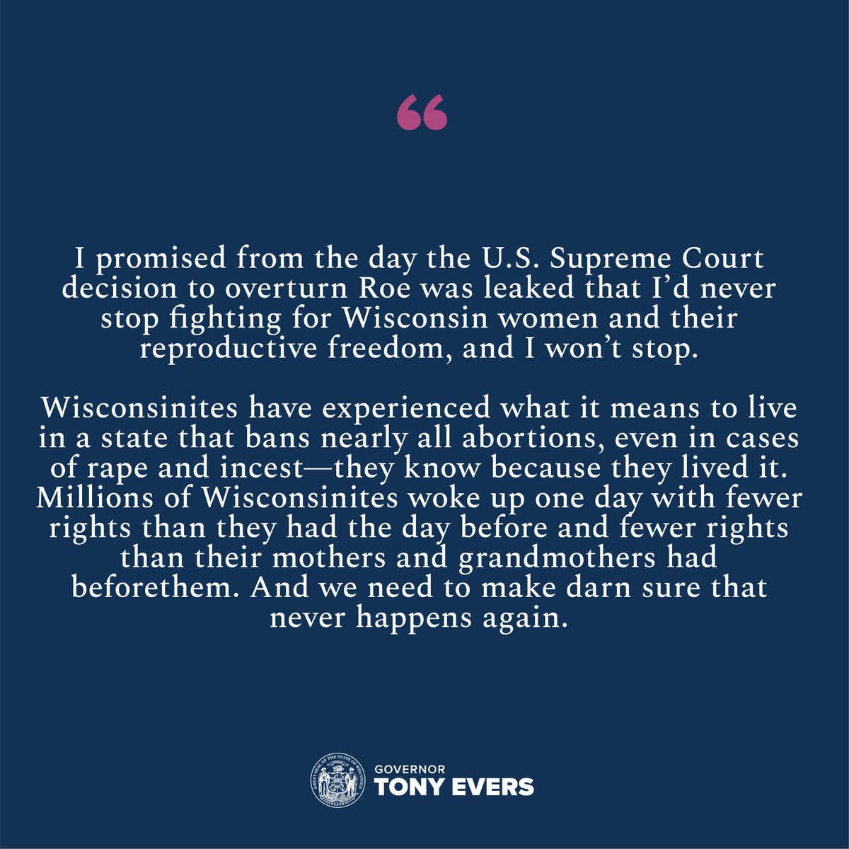 Governor Tony Evers tweet media