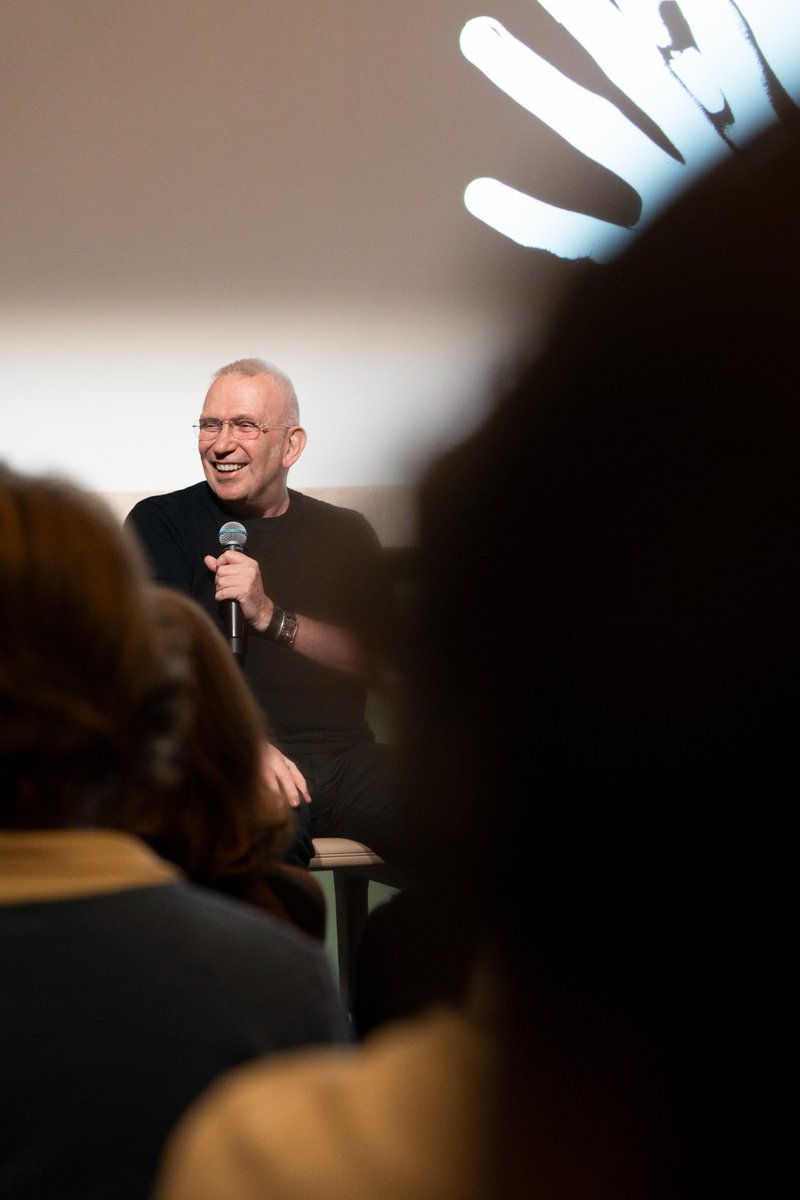 SCADFASH's tweet image. At the opening celebration for “Cinémode par Jean Paul Gaultier,” students and guests had the opportunity to hear from Gaultier about his inspiration behind the dynamic show. Encouraging artistic dialogue, #SCADFASH often includes educational opportunities for #SCAD students.