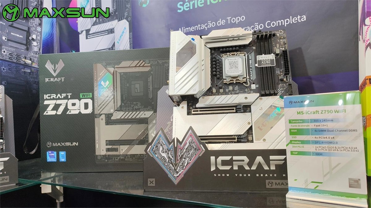 MaxsunOfficial's tweet photo. ๐ Our innovative products are shining at the Eletrolar Show 2024! Visit Maxsun at Booth 307C, Hall C to meet the iCraft B760M CROSS and more !
#Maxsun #EletrolarShow #MAXfuture https://t.co/Sy5b7aGsPy