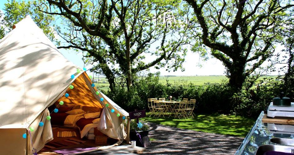 Spend this summer in the UK's holiday destination of the year 2018 ☀️ Enjoy views over rolling green fields to the sea beyond, rock pooling on one of our many beautiful beaches and then an evening stargazing all while relaxing in your very own bell tent! #Pembrokeshire #Glamping