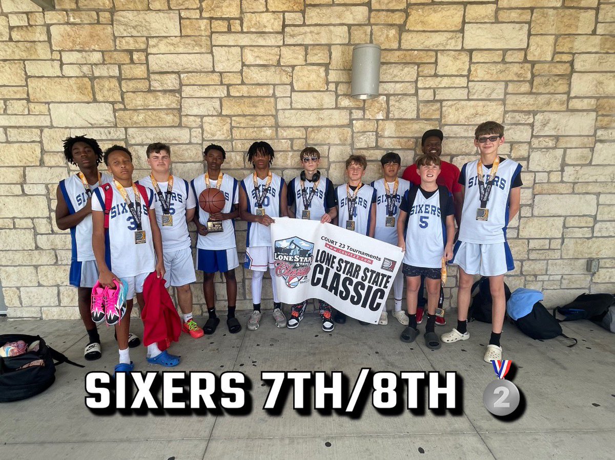 The Sixers had a good showing in Dallas, TX at the @court23tournaments Lone Star Classic. 3 of our 4 teams made it to the championship game! Good work fellas! 

Sixers 7th/8th 🥈
Sixers 2027 🥈
Sixers 2026 🥇