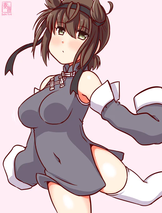 「…僕は、夜は別に大丈夫だ。 鍛錬は十分に積んでいる…」#艦これ版真剣お絵描き60分一本勝負_20240717#初月 