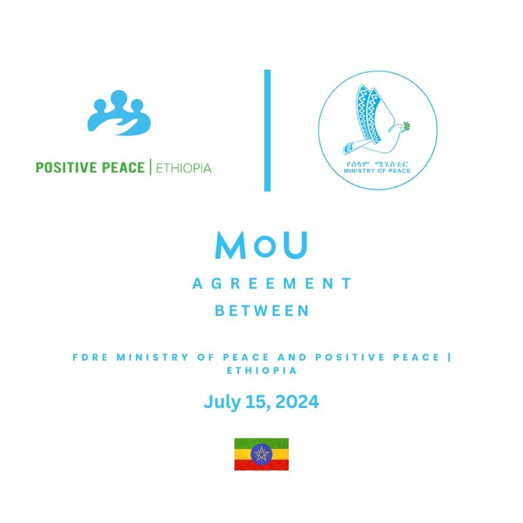 positivepeacet's tweet photo. On July 15, 2024, Positive Peace Ethiopia signed a momentous Memorandum of Understanding (MoU) with the @MoP_Ethiopia This agreement marks a significant milestone in our journey towards fostering peace and development in Ethiopia. Congratulations to all PPE families. https://t.co/P9LF33AJ7C