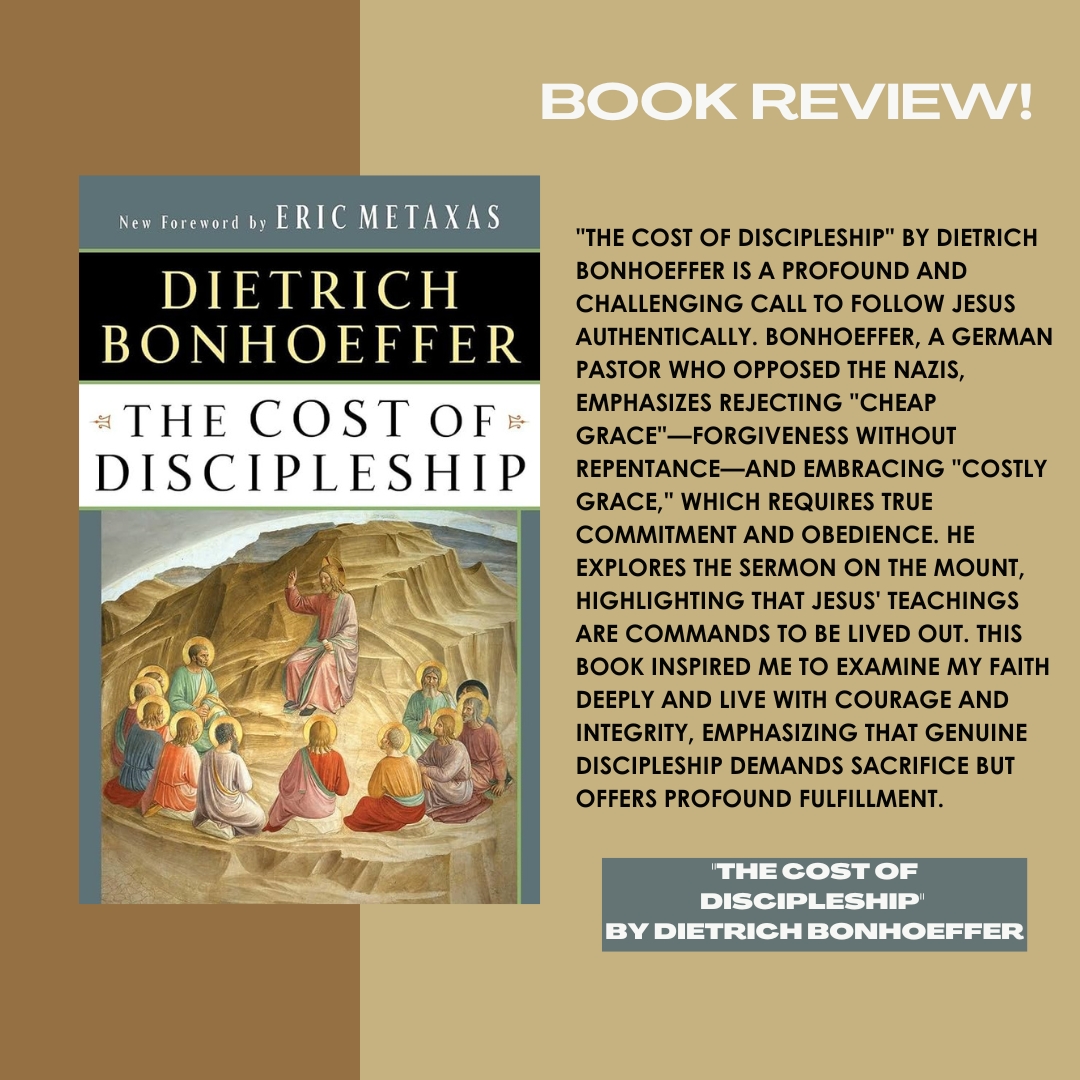 _unfilteredpod's tweet photo. Looking for something to read? Check out ‘The Cost of Discipleship’ by Dietrich Bonhoeffer. It’s an inspiring read that will deepen your faith. Have any book recommendations for us? 📚✨ #BookRecommendation #UnfilteredFaith https://t.co/2hf7aosdx6