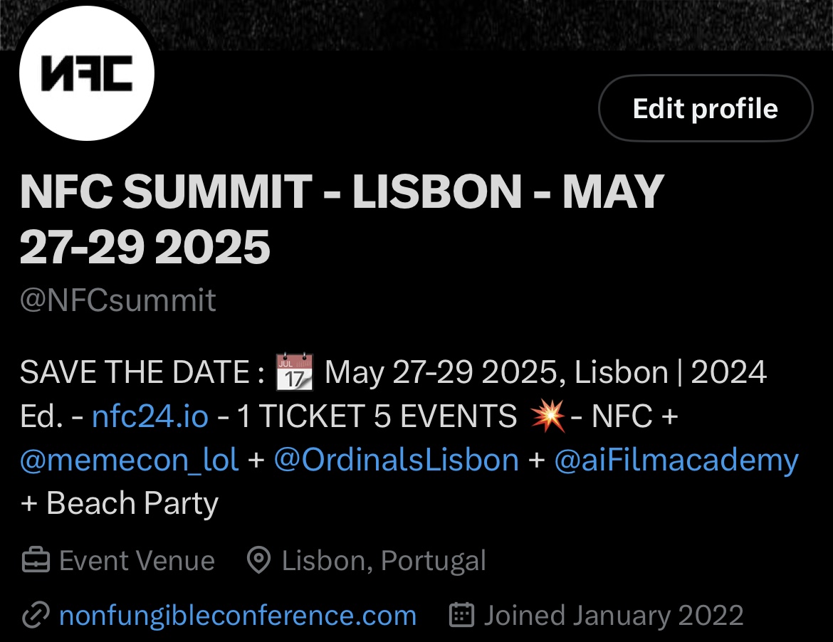 NFC SUMMIT - JUNE 4-6 2026 - LISBON tweet media