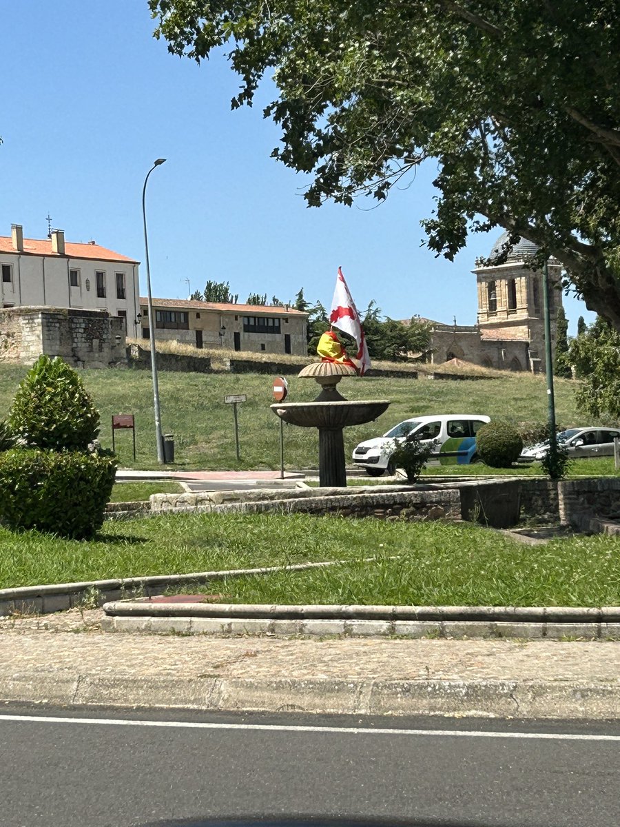 RodriPrieto_'s tweet photo. ¿Lo de tener la “Cruz de Borgoña” ondeando en mitad de Ciudad Rodrigo desde hace 3 días que es exactamente? @MarcosIglesias5 https://t.co/kSdti0r2BU