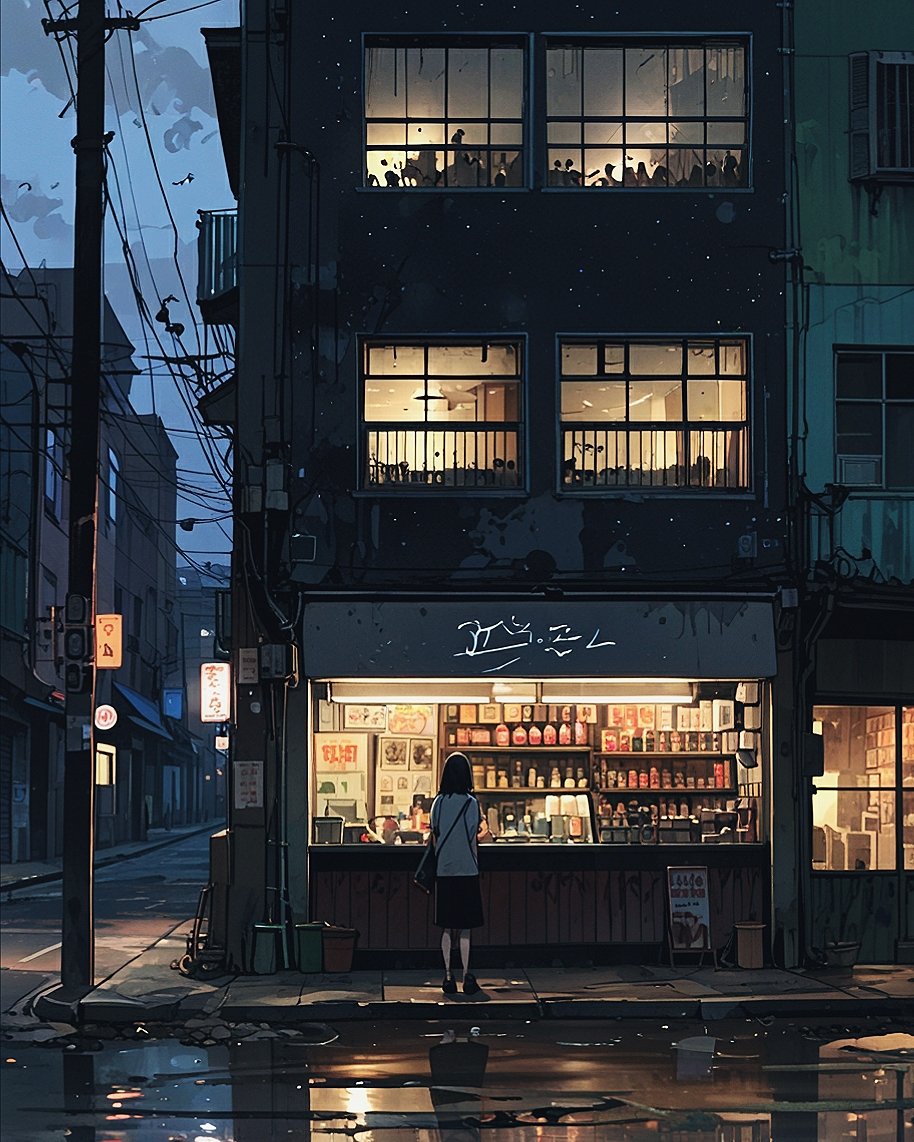 Deka_Vampir's tweet image. &quot;Step into the eerie charm of this forgotten store, where every shadow whispers tales of the past. 🕯️🖤 #AIArt #CreepyVibes #VintageMystery&quot;
#AIイラスト