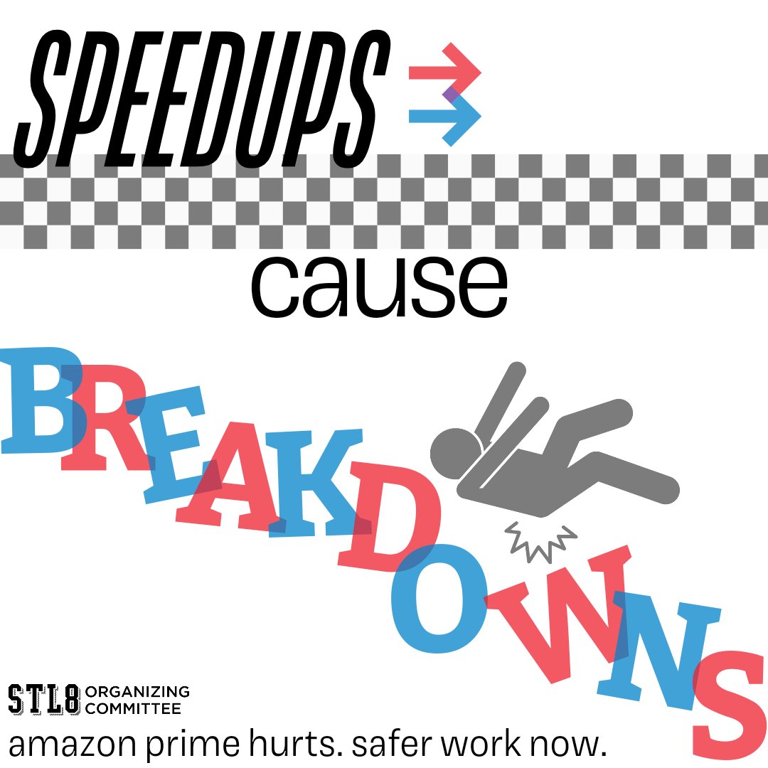 moworkerscenter's tweet photo. Speedups —> b r e a k d o w n s. #AmazonPrimeDay hurts. Safer work now! 

@TheSOC found that in 2023 Amazon reported its *single highest weekly serious injury total* of 1,066 cases during #PrimeDay — a whopping 48% increase from the previous week.

#MOworkers #AmazonHurts https://t.co/TEoT7UXT0Z