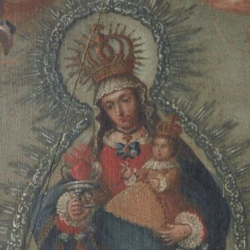 VRetratos's tweet photo. Virgen del Amparo de la @RPMagdalena de #Sevilla. En Biarritz Enchères (11/8/2024, lote 710) como obra anónima sudamericana del siglo XVIII 👉🏼https://t.co/MFFc0v7LEs aunque «en esta ciudad de Sevilla» podría señalar el origen de la pintura (o de su fuente grabada )💛@r_peccatorum https://t.co/xCvM5nnSPt