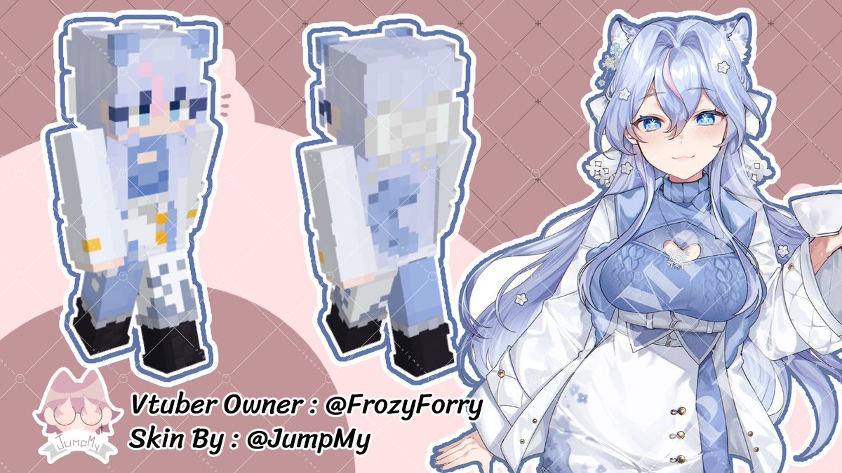 JumpMy3's tweet photo. รับทำskin minecraft ครับผม แน่นอนว่ารวมเชิงแล้ว จะนำไปเป็นของขวัญให้วี หรืออยากมีskinไม่จำเป็นต้องเป็นวีก็จ้าไงด้นะครับ 🐱 https://t.co/jxNpnayt4x