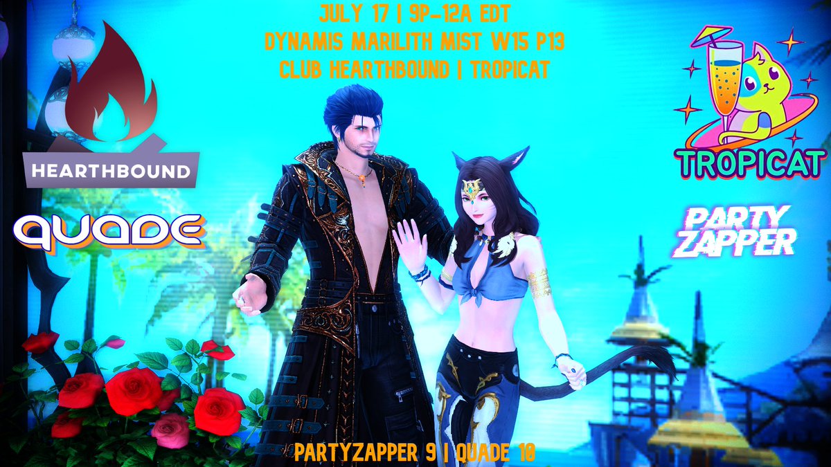 Myquade's tweet photo. Check out me and @PartyZapper this evening at Club Hearthbound / Tropicat! https://t.co/cCfRF6IeHG