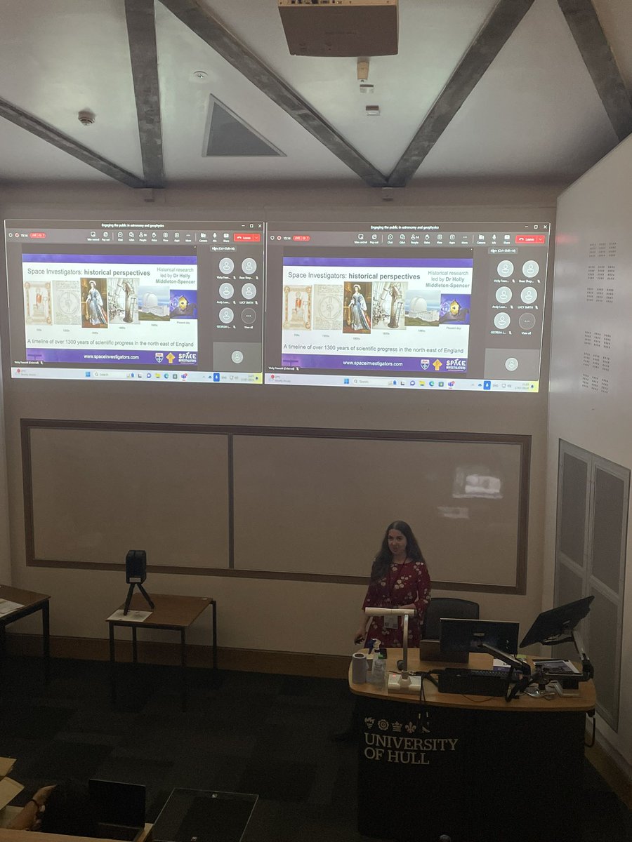 AstroSargent's tweet photo. @astro_fawcett presenting her talk about Space Investigators! #NAM2024 https://t.co/gEUoy9Tfvh