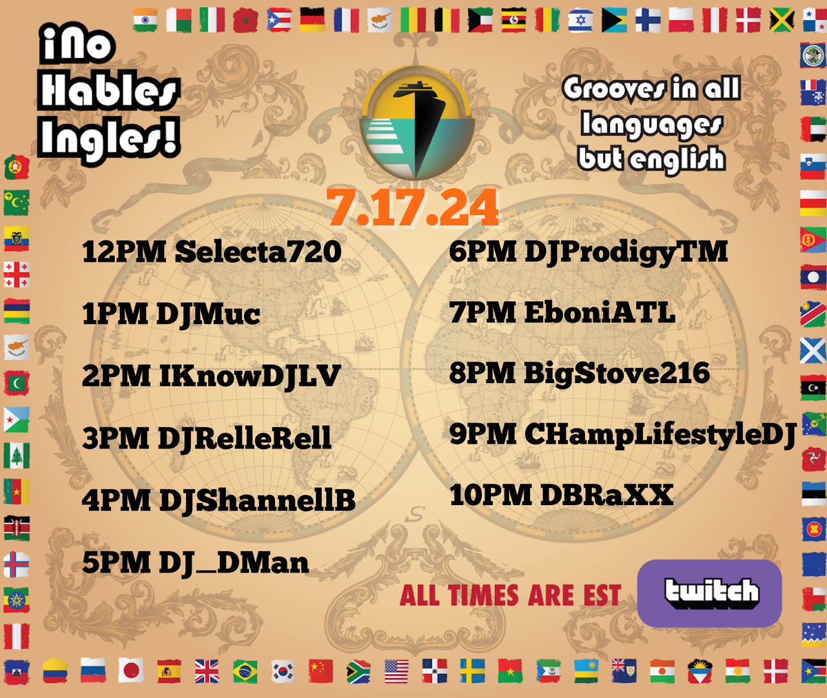 今夜26時から1時間レイドパーティにでます。
No English raid partyなので1時間日本語曲かけます！