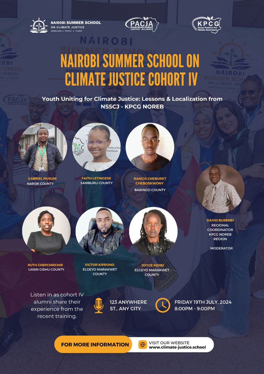 Join us for an upcoming Twitter Space featuring the #NSSCJ4 alumni from KPCG Noreb Kenya! 
Topic: Youth Uniting for Climate Justice: Lessons and localization from our recent concluded training of <a href="/Summer_School1/">Nairobi Summer School on Climate Justice</a>.
 Hear firsthand experiences -x.com/i/spaces/1LyxB…

<a href="/KPCGNOREB/">NOREBKPCG</a>