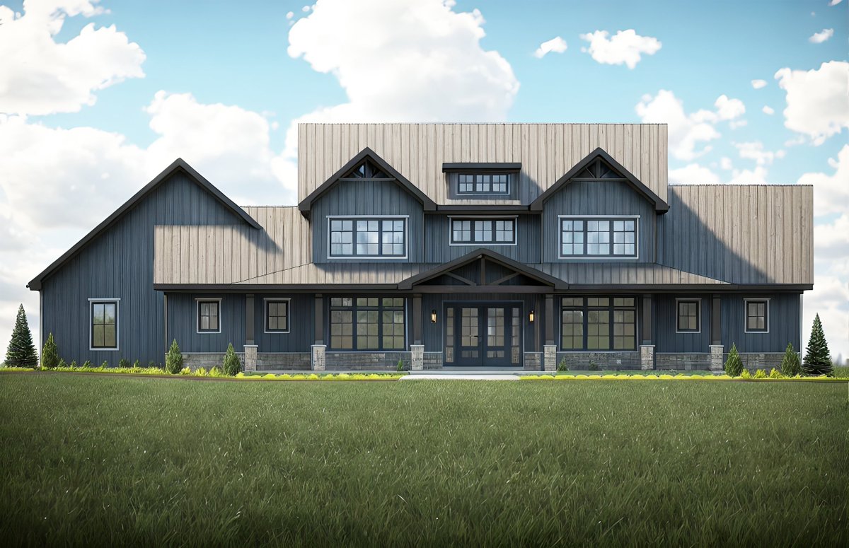 KKESSEN's tweet photo. What's on the drawing board at Kessen Design? Here are two front elevation renderings of two very different home styles that both provide an inviting front curb appeal. #homedesign #homeplans https://t.co/IJ5dILEwAp