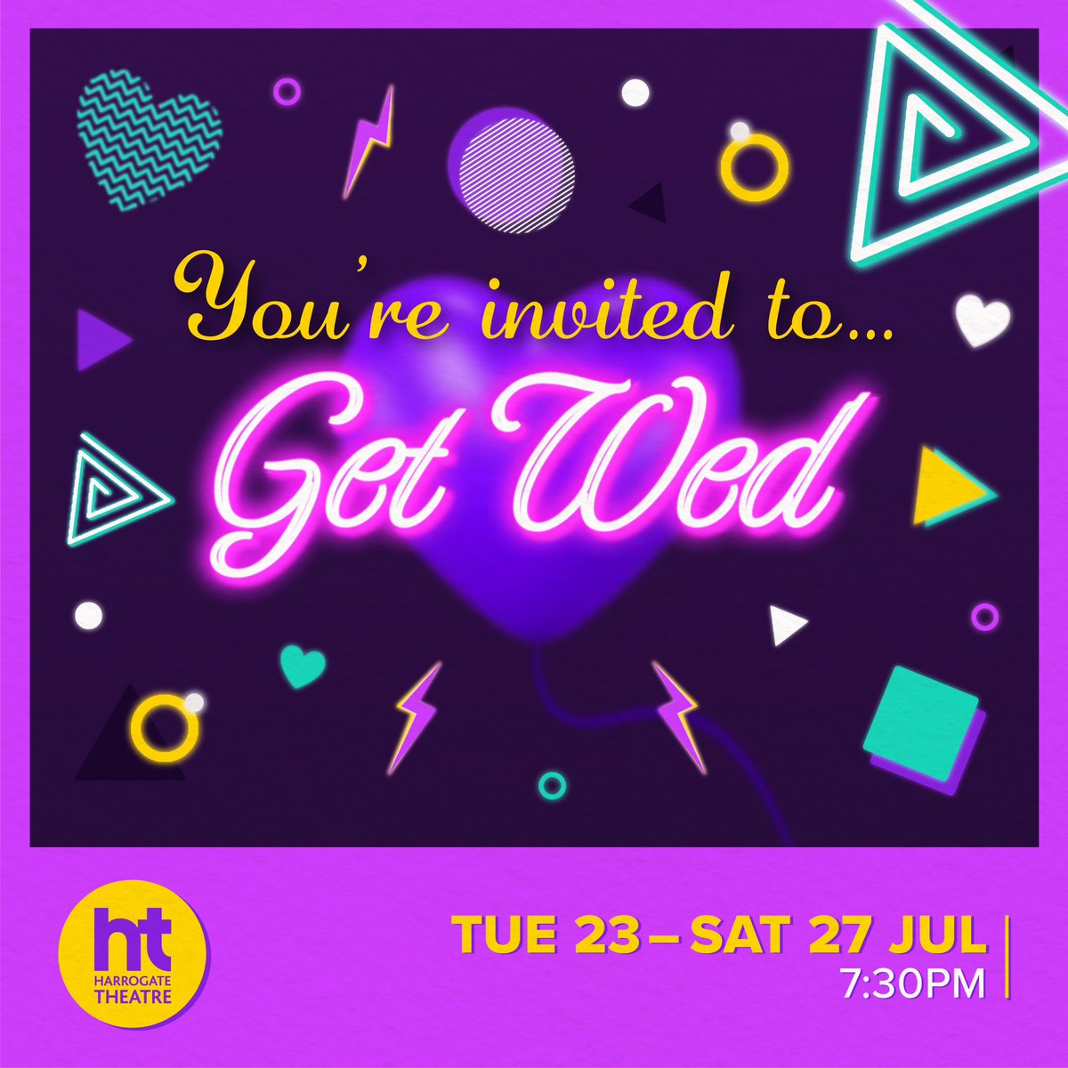 HGtheatre's tweet photo. We have extremely limited availability for Get Wed next week. We are very close to selling out so make sure you grab those last few tickets before they go!

🗓 TUE 23 - SAT 27 JUL
🎟 https://t.co/7fhhow8AwT https://t.co/PvHwh3EAvN