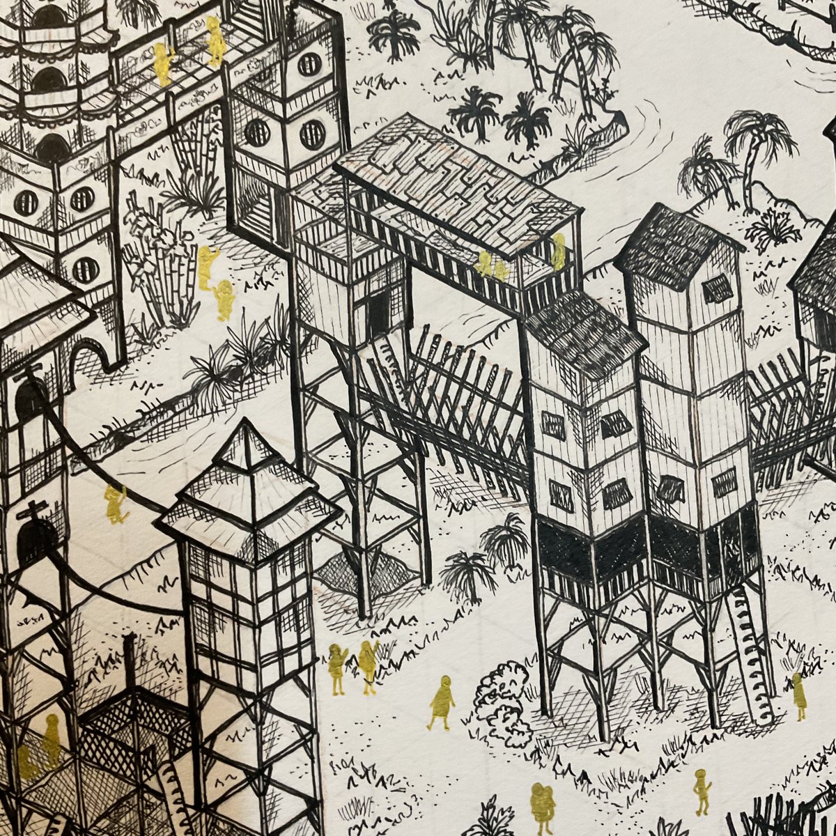 bydaisydalia's tweet photo. Threads : closeup of my latest artwork 🤍

penan - permainan tibow - mix of sarawak traditional house iban melanau bidayuh etc https://t.co/yRpxZmUjRi