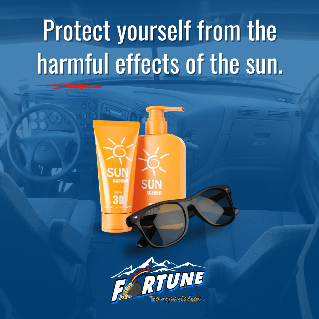 FortuneTrans's tweet photo. 😎 Sunglasses can ease eyestrain and increase safety on the road. While sunscreen is beneficial for many reasons: protection against harmful UV rays, reduced risk of skin cancer, prevention of premature aging. #Sun #Health #Truckers https://t.co/ydDOgijak7