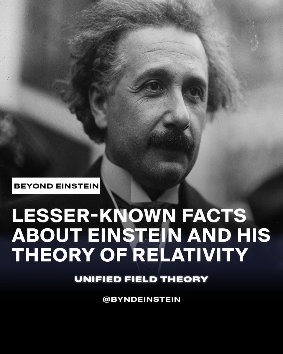 ByndEinstein's tweet image. Today we highlight another fact about Albert Einstein...his work on Unified Field Theory☄️

This is a lesser known fact about Albert Einstein💡

A quick thread🧵🪡 #beyondeinstein #unifiedfieldtheory #physics #einstein