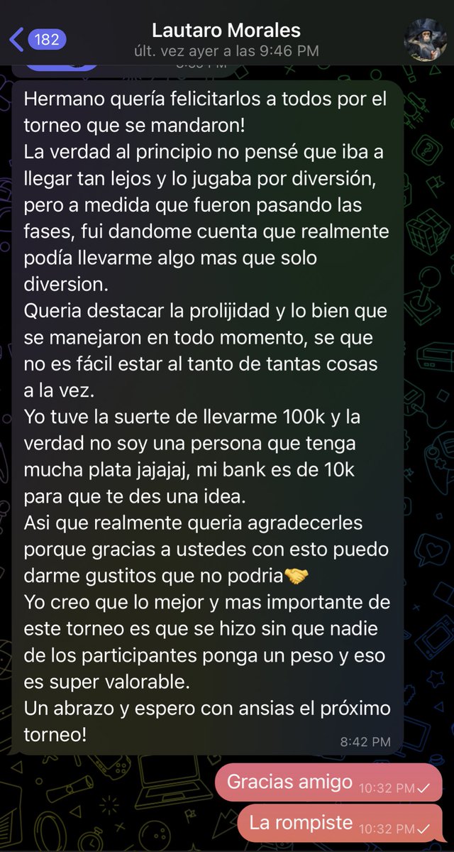 MauroProArg's tweet photo. ❤️ Nuestros finalistas recibieron su premio económico y están felices.

🥇 Blas24 se llevó $350.000 
🥈 LautyMorales obtuvo $100.000
🥉TizoPicks se quedó con $50.000

2️⃣ ¿Quieren la segunda edición? Reventemos este TWEET. 

✉️ A continuación, algunos mensajes de los finalistas: https://t.co/30rgmUq8Hs