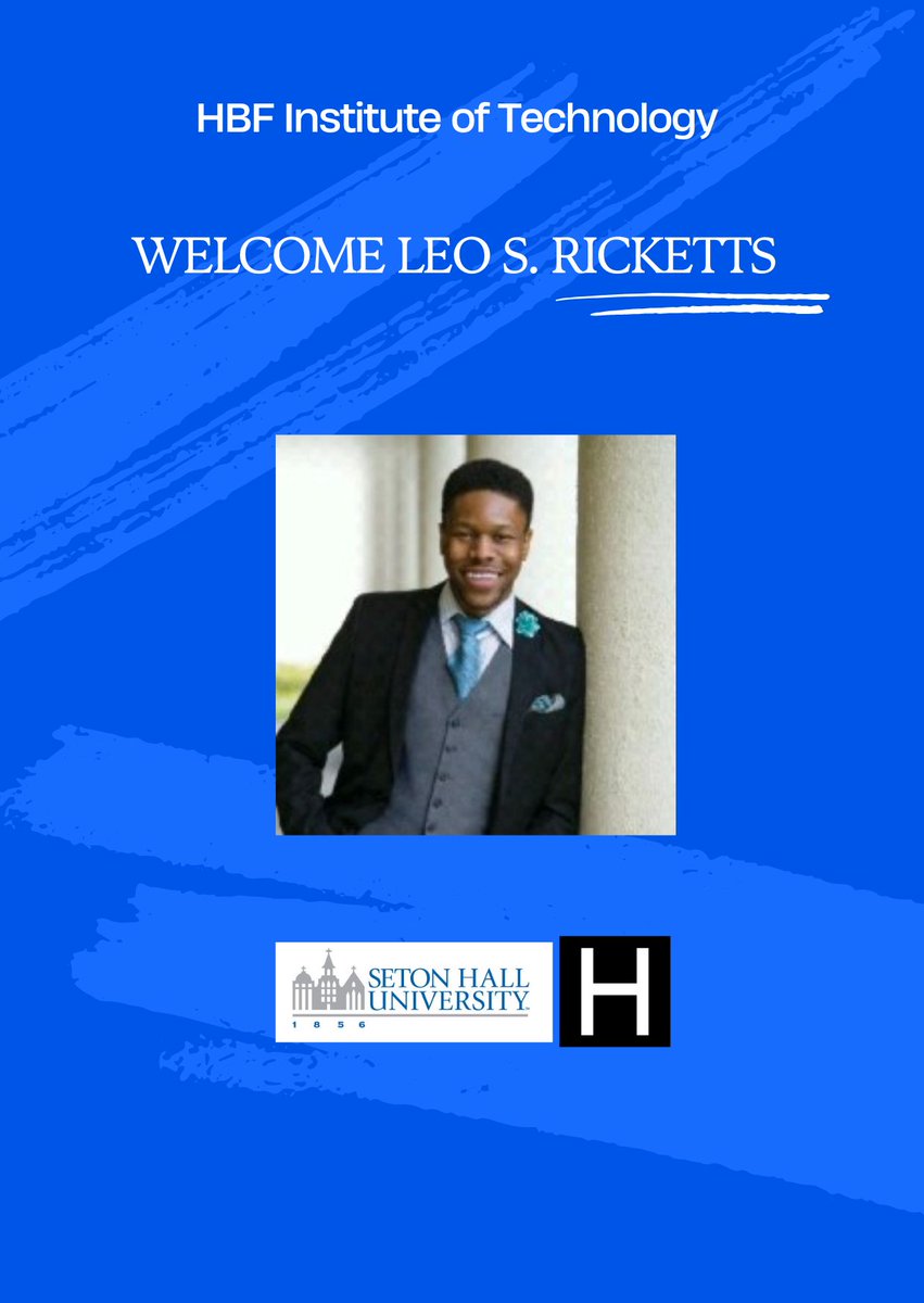 hbfinstitute's tweet photo. 🎓Welcome Leo S. Ricketts to HBF Institute of Technology's Data Analytics Tutoring Program 🚀 With your Bachelor in History background from Seton Hall University &amp; extensive experience in the education sector, we're confident you’ll excel by entering the world of data analytics. https://t.co/sPqnNOw3rC
