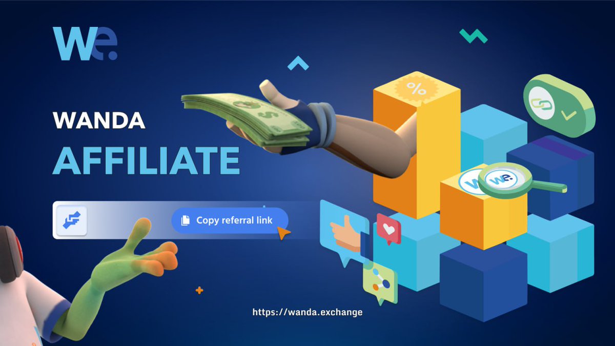 WandaExOfficial's tweet photo. Now, you can earn fees by simply sharing Wanda Exchange with others. Here’s how it works:

1. Login to Your Account: Log in to your Wanda Exchange account.

2. Copy Your Affiliate Link: Head to the affiliate section and copy your unique link.

3.Share and Earn: Share your link with friends, family, and followers. 

Every time someone uses your link to trade on Wanda Exchange, you earn fees!

Setup your account now on https://t.co/aIHTbDdDd5 and start to earn!