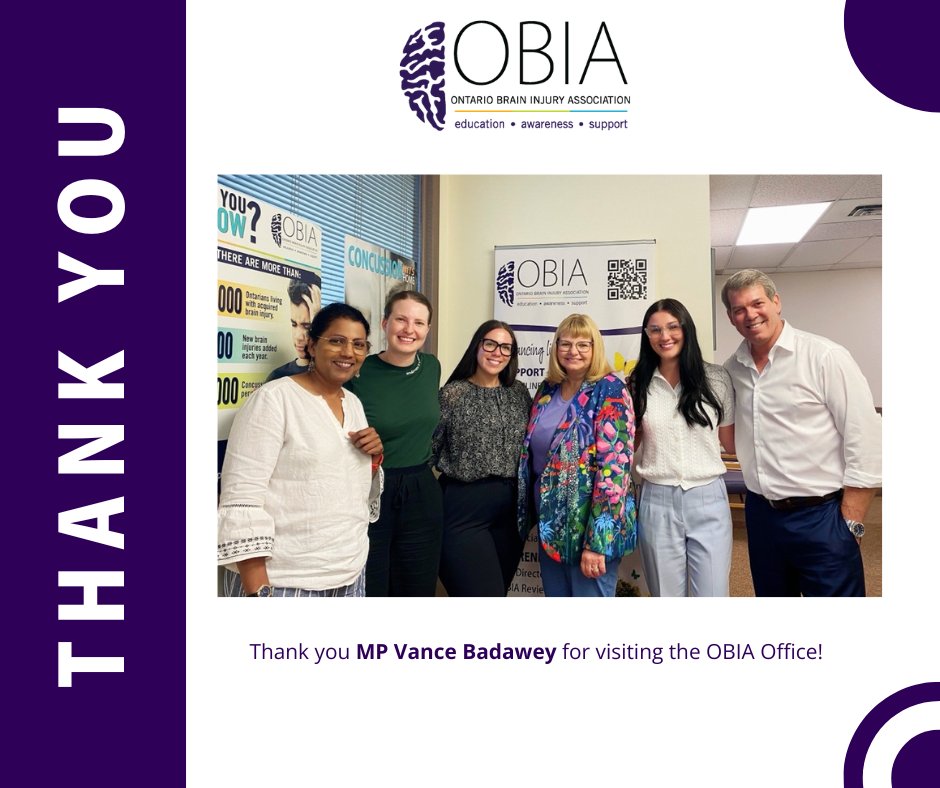 OntarioBIA's tweet photo. We were honored to welcome MP Vance Badawey to the OBIA office yesterday! He visited to meet our student intern, hired through the Canada Summer Job internship program. 🙌 A big thank you to MP @VBadawey for his support!

#BrainInjuryAwareness #CanadaSummerJobs #OBIA https://t.co/z7wojdnLQy