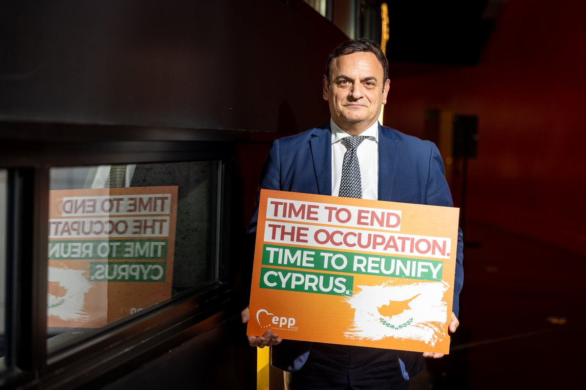 EPPGroup's tweet photo. This July marks half a century since the Turkish invasion of #Cyprus and the ongoing illegal occupation of 37% of its territory.

Time to end the occupation.

Time to reunify Cyprus.

@DavidCasaMEP https://t.co/uTF2fc6gEi