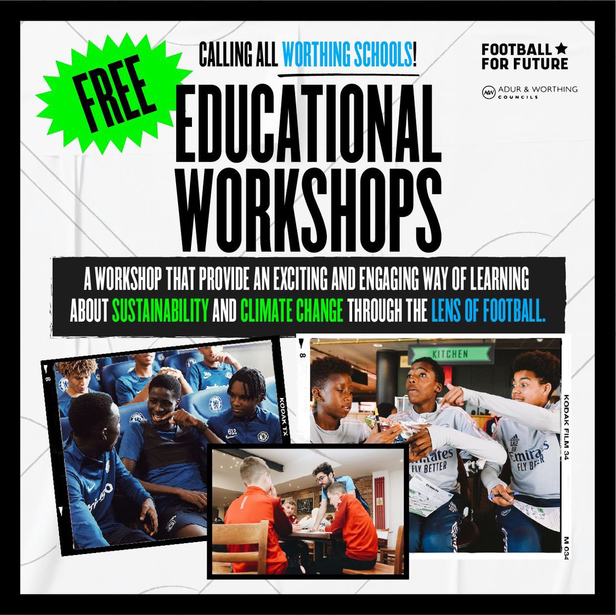 As part of the <a href="/adurandworthing/">Adur & Worthing Councils</a> council’s Worthing Community Infrastructure Levy Fund, Football For Future has been offering Worthing schoolchildren FREE sustainability workshops 🌱